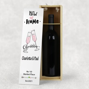 New Home Gift Wooden Wine Box