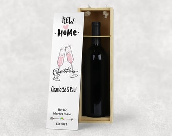 New Home Gift Wooden Wine Box