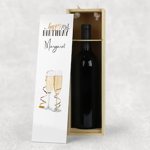 Wooden Wine Box Birthday Milestone