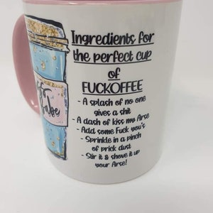 Fuckoffee Mug, Rude Mug, Funny Mug, Cup Of Fuckoffee image 3