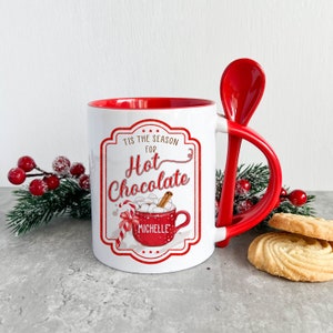 Christmas Hot Chocolate Mug, Personalised Christmas Mug, Hot Chocolate Mug