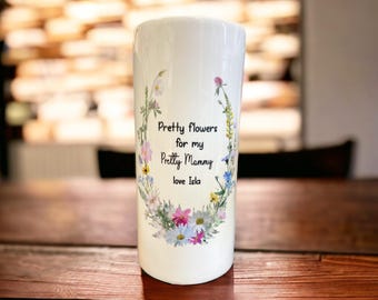 Mother's Day Gift Vase, Grandma, Nan, Nanna, Aunt, Female Relation Pretty Flowers Vase