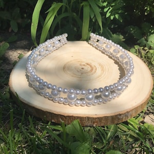 Women&#39;s luxury pearl headband ⎢bridal headband ⎜communion ⎜christening⎜party gift⎜accesories