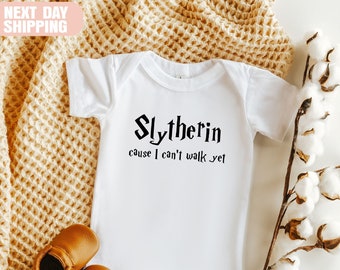 Slytherin cause I can't walk yet Onesie®, Wizard Onesie®, HP Fan Onesie®, Funny Toddler Onesie®, baby gift, Little hero