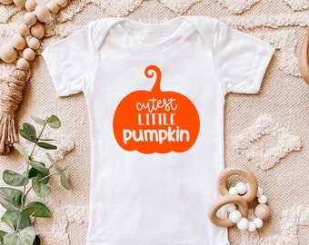 Cutest Little Pumpkin Bodysuit--Cute Baby Halloween Bodysuit--Infant and toddler halloween--Baby's first halloween-Unisex Halloween Bodysuit