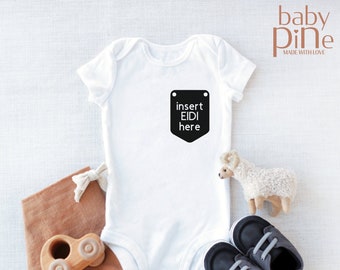 Baby Eid Onesie®, Newborn eid Onesie®, My First Eid, Insert Eidi Onesie®, Muslim Newborn Onesie® Clothing, Baby Gift