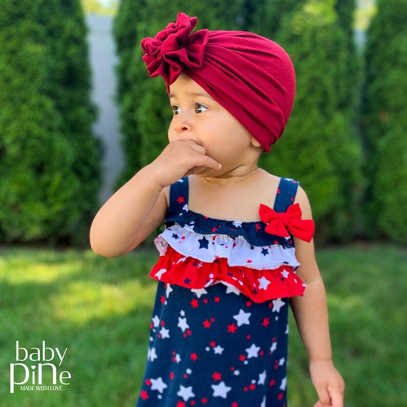 Rose Turban Fits Newborns to 8 Year Olds Baby Turban Hat Etsy