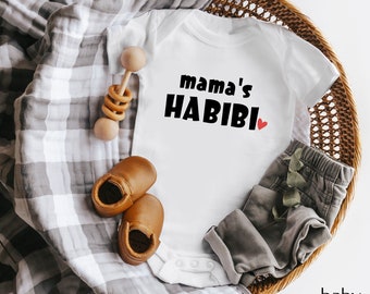 Mama's Habibi, Cute Adorable Muslim Baby Toddler Onesie®, Funny Baby Onesie®, Cute newborn infant Onesie®, Muslim Arabic Onesie®