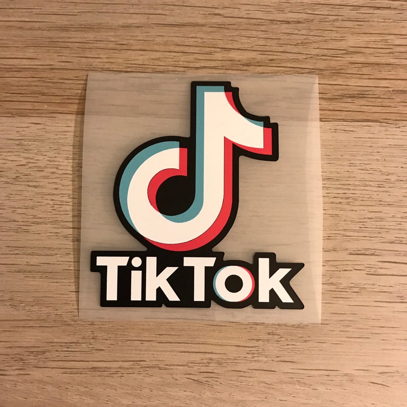tik tok iron on decal
