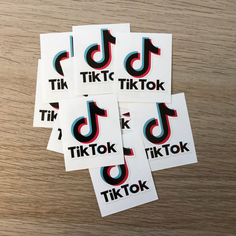 12 Stickers Tik Tok TIKTOK Vinyl Decal for Birthday Party Box Etsy