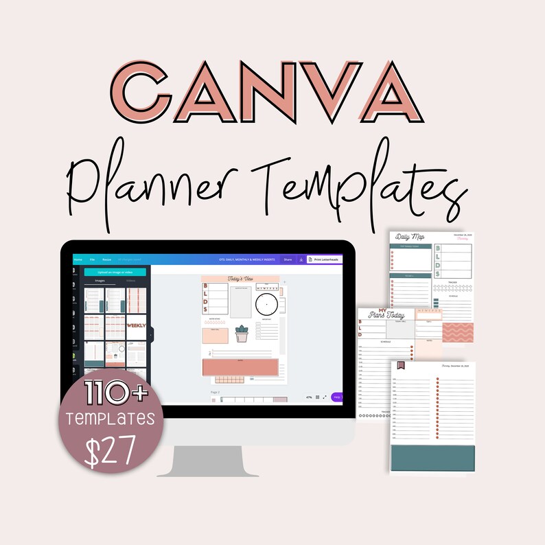 COMMERCIAL LICENSE Canva Planner Templates Canva Template | Etsy