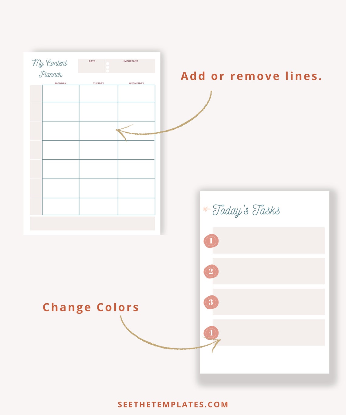 COMMERCIAL LICENSE Canva Editable Planner Templates Editable | Etsy