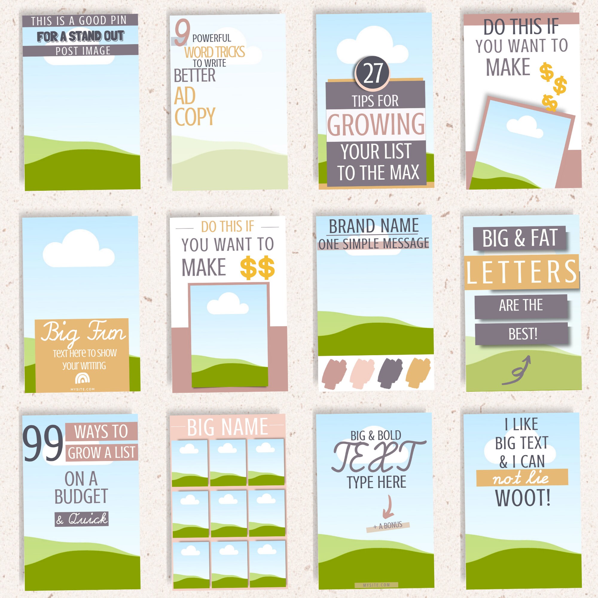 Canva Pinterest Templates Editable Pins Video Pins Digital Download