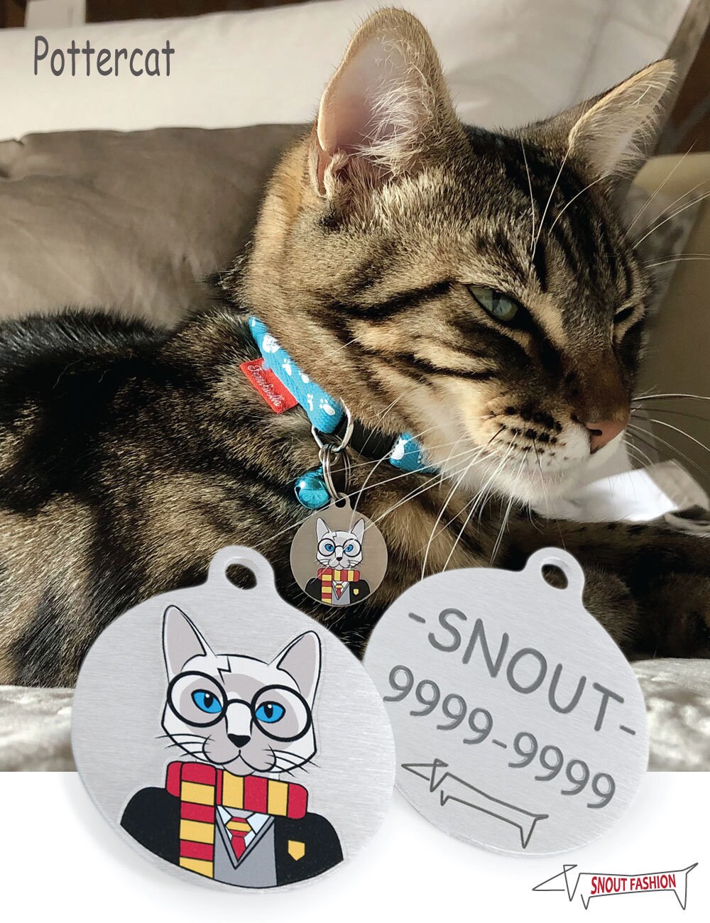Pottercat Cat Tag Cat Tag Cat Tag Personalized Movie Cat Etsy