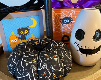 Ready to Ship Handmade stuffed pumpkin Tiered tray or centerpiece decor for Halloween or Fall mix and match your own set