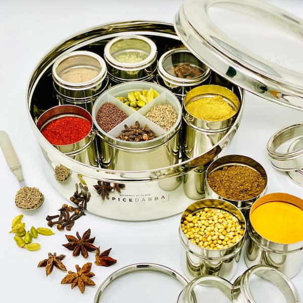 Spice Box Stainless Steel | 12 Spices | Authentic Spice Box | Gift for Foodie | Gift for Chef | StanSpice Dabba | Choose your own