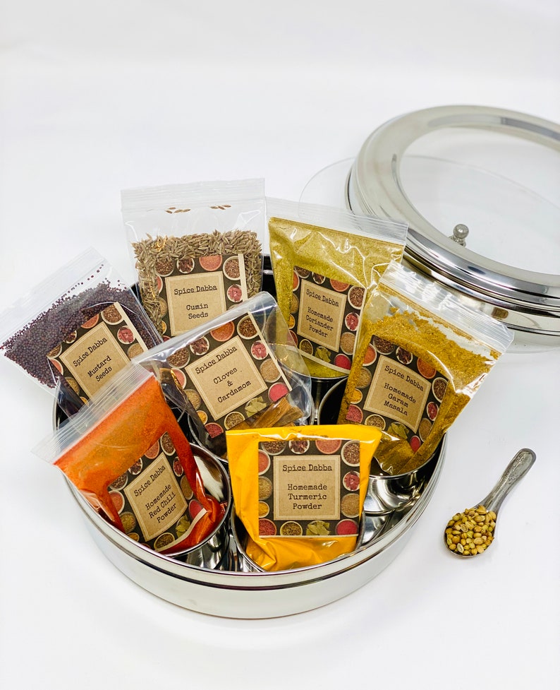 Stainless Steel Indian Spice Box See Through Clear Lid and Etsy