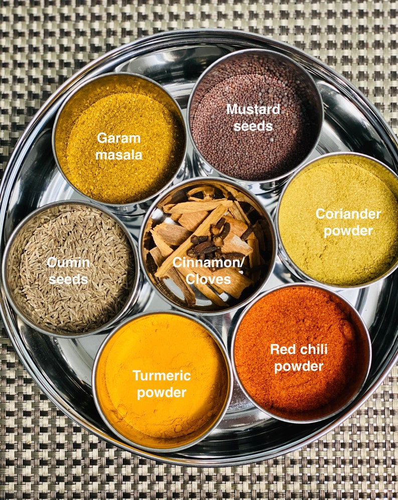 Stainless Steel Indian spice box See Through Clear Lid and Etsy