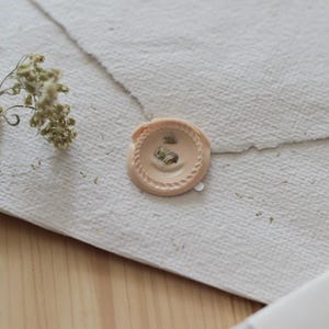 Large handmade letter-size envelopes made from recycled paper and dried flowers with self-adhesive wax seals image 8