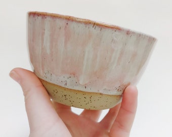 Pink Small Bowl | Handmade Pottery | Snack Bowl | Layered Glazes | Free Postage