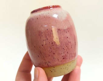 Pink Bud Vase | Small Vase | Reed Infuser Vase | Pink Pottery | Handmade OOAK