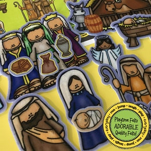 Birth of Jesus Nativity Felt Board Stories for Pre K Story Time Kids Activities Reusable Felt Board Pieces  Play to Learn Storytelling