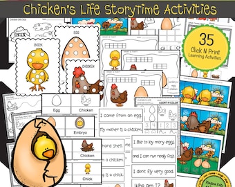 Chicken Life Cycle Pre K Printable Worksheets