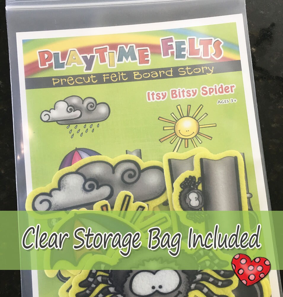 Itsy Bitsy Spider Nursery Rhyme Felt Story | Felt Board Stories for Pre ...
