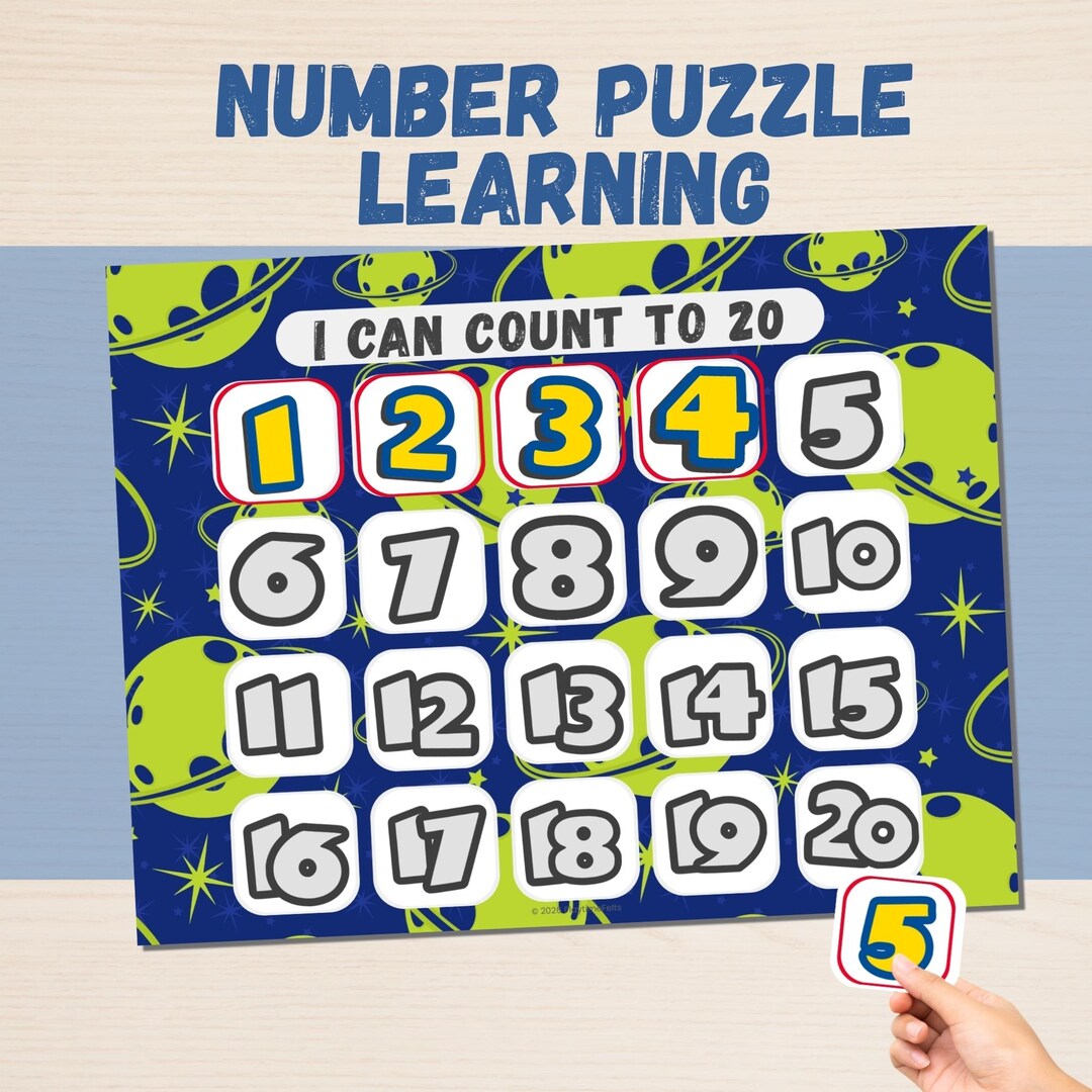 Number Puzzle Early Learning Resources: Counting to 20 Busy Book ...