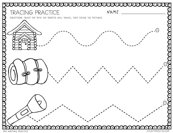 let s go camping prek printable worksheets etsy