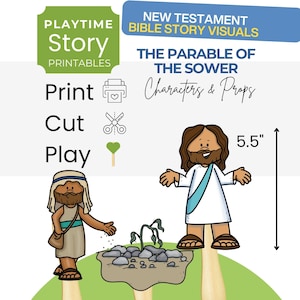 Parable of the Sower Stick Puppets, Bible Story Activity (PDF)