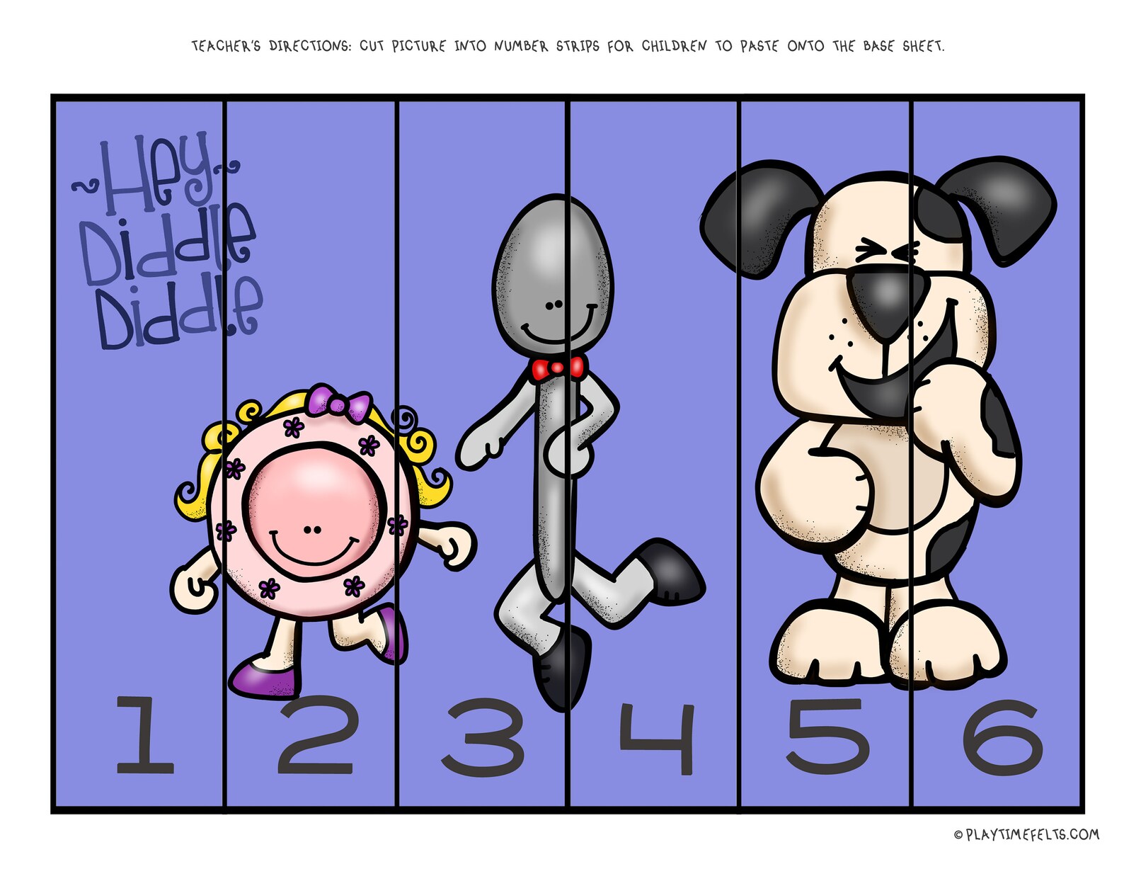 Hey Diddle Diddle Prek Worksheets Preschool-kindergarten, Montessori ...