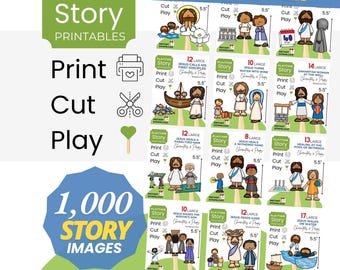 Jesus Bible Story Stick Puppets Printable (PDF Download)
