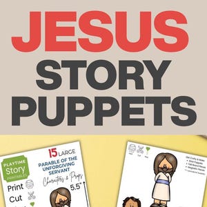 Sunday School cut and paste puppets unforgiving servant parable