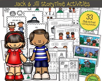 Jack and Jill Pre K Printable Worksheets