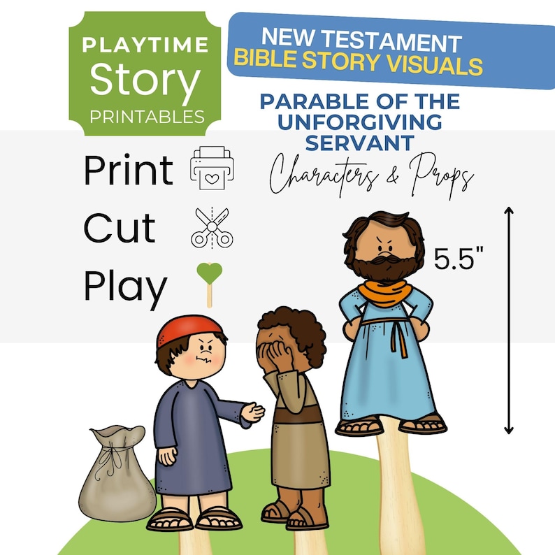 Bible story printables for the Parable of the Wise and Foolish Builders. Teach wisdom and faith with New Testament storytelling visuals. Perfect for sequencing, felt board stories, and stick puppets in Sunday school, homeschool, and classrooms.