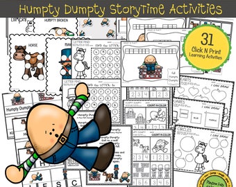 Humpty Dumpty PreK Printable Worksheets