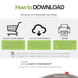 How to order printable Bible story sets to make flannel board stories, and preschool classroom activities for kids. Includes step-by-step directions for downloading printable Bible stories, Montessori felt board pieces, and educational storytelling props for teachers, homeschoolers, daycare centers, librarians, and speech therapy sessions.