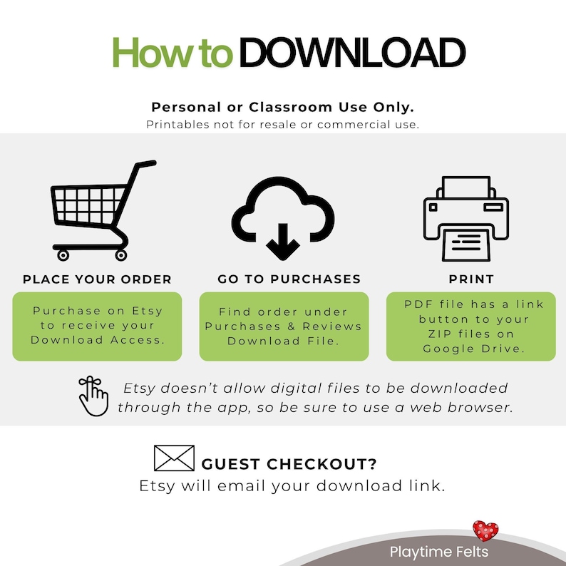 How to order printable Bible story sets to make flannel board stories, and preschool classroom activities for kids. Includes step-by-step directions for downloading printable Bible stories, Montessori felt board pieces, and educational storytelling props for teachers, homeschoolers, daycare centers, librarians, and speech therapy sessions.