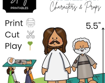 Jesus Heals Paralyzed Man | New Testament Jesus Miracles  | Storytelling, Retell, Story | Stick Puppets, Felt Board Stories | Sunday School
