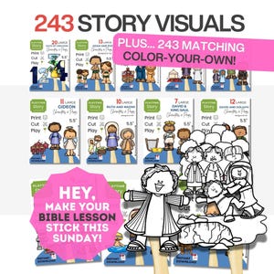 Children Ministry Resources Old Testament Bible Characters Printable Puppet Set Story Telling Tools Teaching Materials Sunday School Activities Homeschool Resources Educational Visuals Felt Board Figures Interactive Learning Bible Lessons