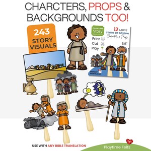 Bible Printable Characters Old Testament Figures Story Telling Set Digital Download Template Puppet Craft Activity Sunday School Resource Teaching Tools Homeschool Materials Felt Board Visuals Children Ministry Lessons Educational