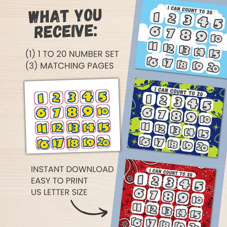 Number Puzzle Early Learning Resources: Counting to 20 Busy Book ...