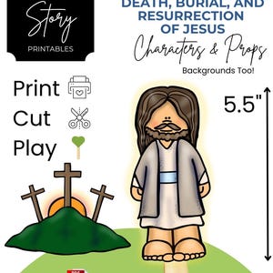 New Testament Bible Characters Resurrection of Jesus Biblical People for Story Time Stick Puppets Felt Boards Storytelling Printable Craft
