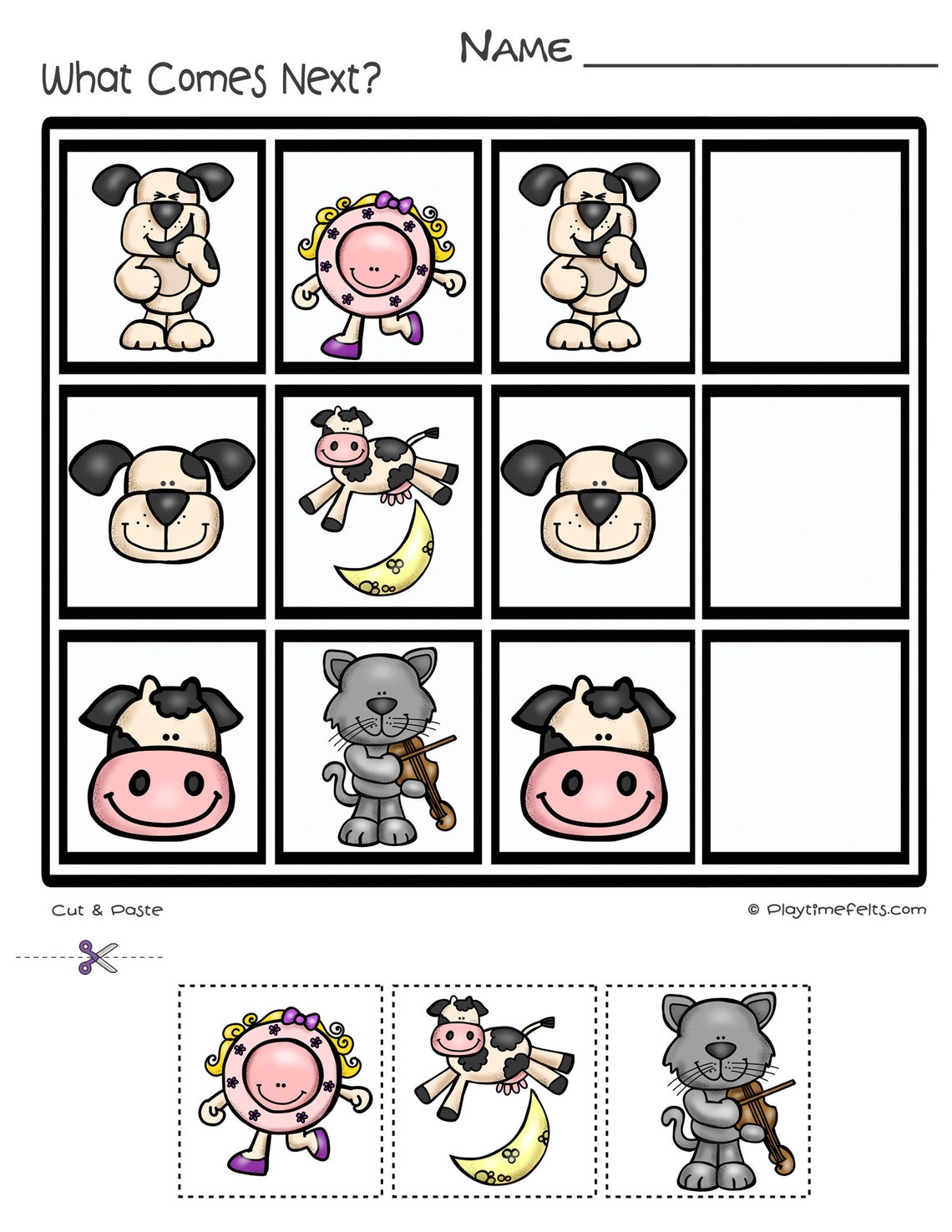 Hey Diddle Diddle Prek Worksheets Preschool-kindergarten, Montessori ...