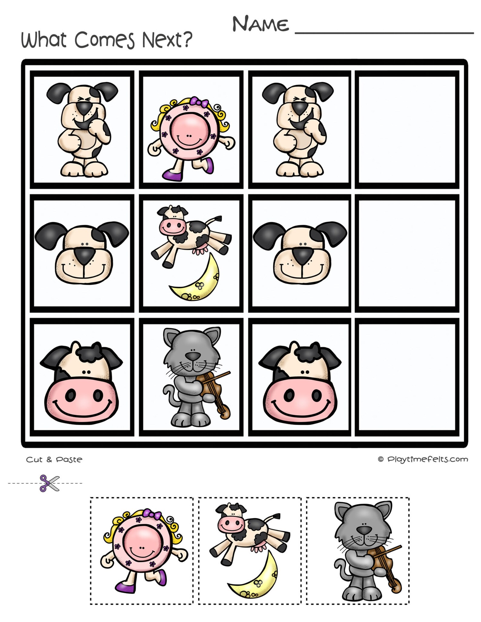Hey Diddle Diddle Pre K Printable Worksheets - Etsy