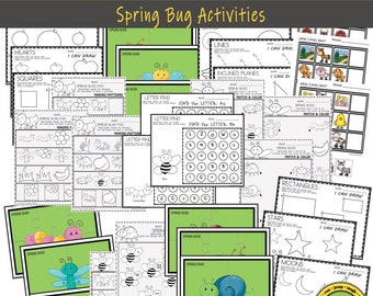 Spring Bugs Pre K Printable Worksheets