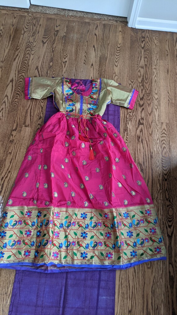 Women S Paithani One Piece Dress Traditional Indian Etsy Denmark