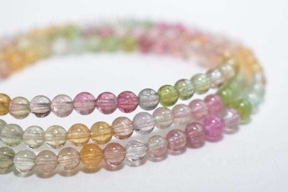 Stretch Bracelet | 6mm Beads (rainbow Tourmaline) Medium