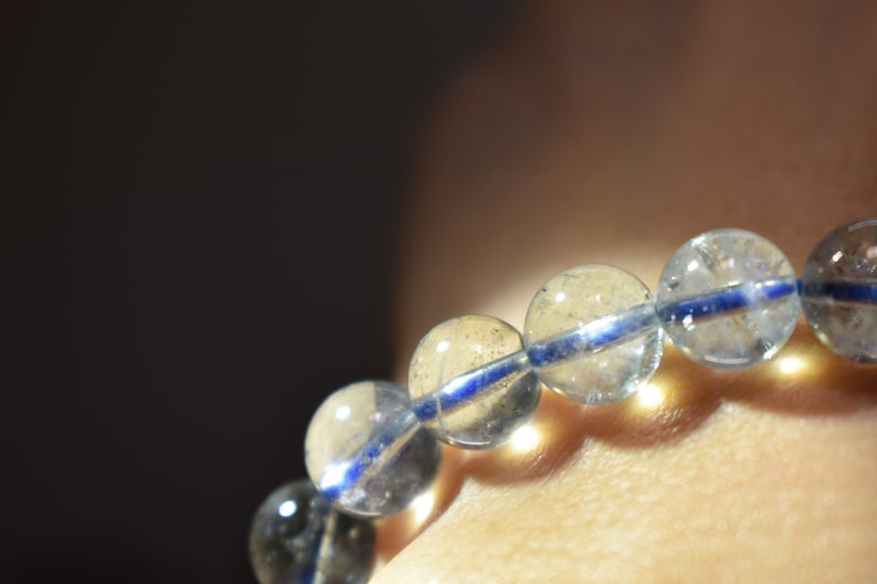 9mm+ Aquamarine Stretch Bracelet